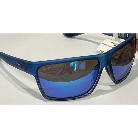 Maui Jim 839-03S Blue Hawaii Alenuihaha Blue Black Stripe Sunglasses - Picture 6 of 8